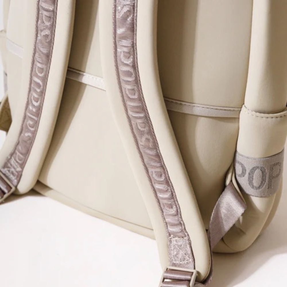 NWT Anthropologie Pops Ups Brand Everyday Backpack Taupe - Picture 10 of 10
